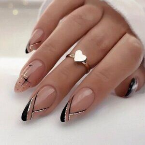 Beautiful press-on or glue-on nails.